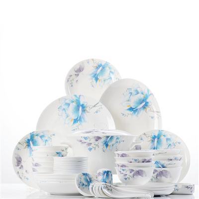 www内射黑丝屁屁48头聆听花开骨瓷礼品餐具套装